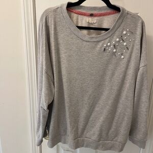 Cupid Gray Embellished Sweatshirt